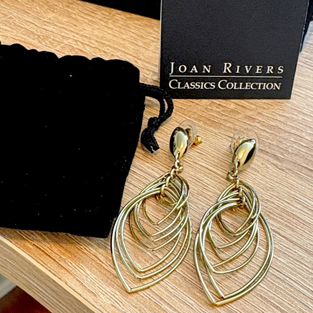 Joan Rivers Gold Leaf Earrings